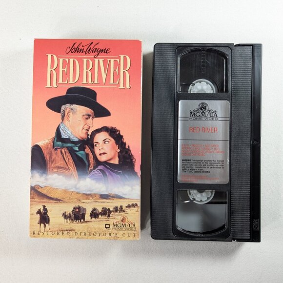 3/$15 Vintage VHS tape 1948 RED RIVER with John Wayne restored directors cut - Picture 1 of 3